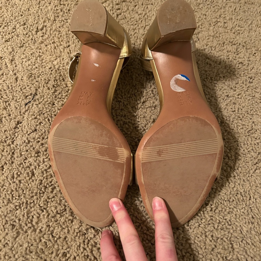 Naturalizer Vera Gold Heeled Sandals - Picture 2 of 4